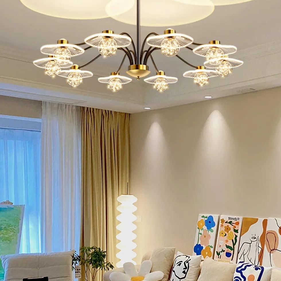 Candelabru luxos din sticlă pentru sufragerie | boxzora