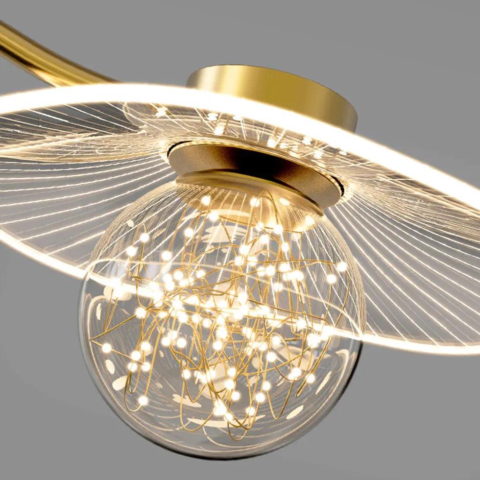 Candelabru luxos din sticlă pentru sufragerie | boxzora