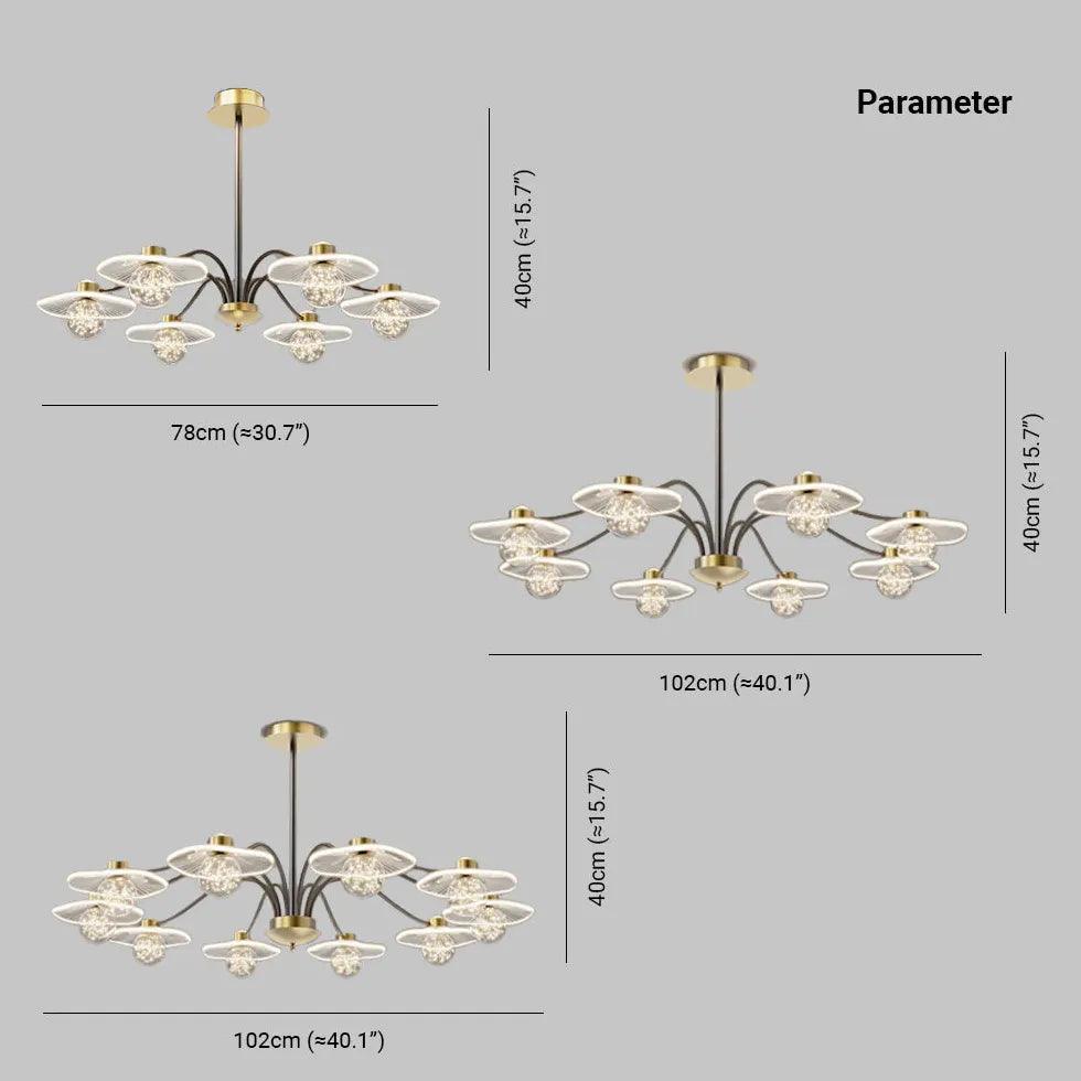 Candelabru luxos din sticlă pentru sufragerie | boxzora