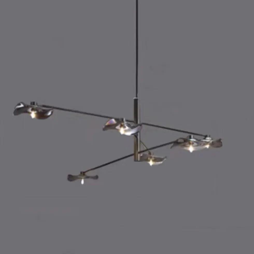 Moderner Glas-Kronleuchter mit geformtem Zweigdesign | boxzora