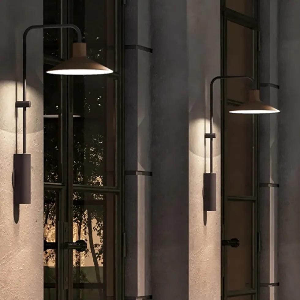 Minimalistiske vanntette utendørs vegglamper for hagen | boxzora