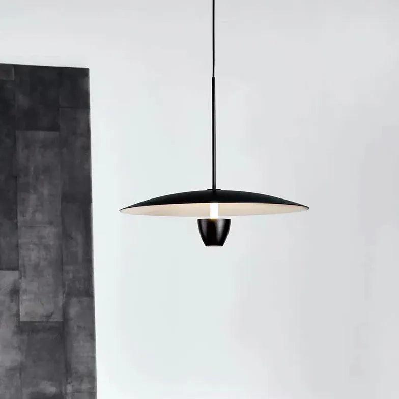 Lámpara colgante minimalista negra Knight UFO para mesita de noche | boxzora
