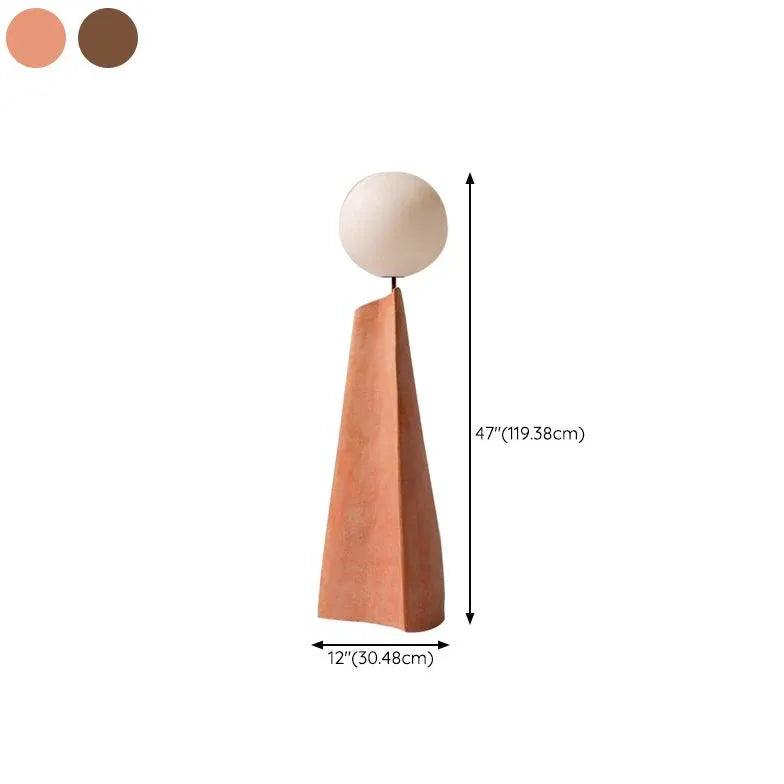 Minimalistyczna podłogowa lampa kulista w stylu górskim do salonu | boxzora