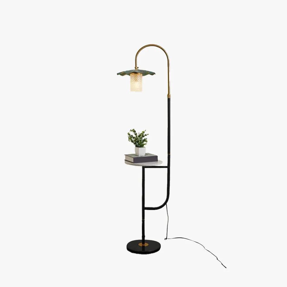 Minimalistyczna lampa podłogowa LED w kształcie falującego UFO | boxzora