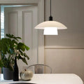 Suspension LED en verre opale pour salle à manger | boxzora