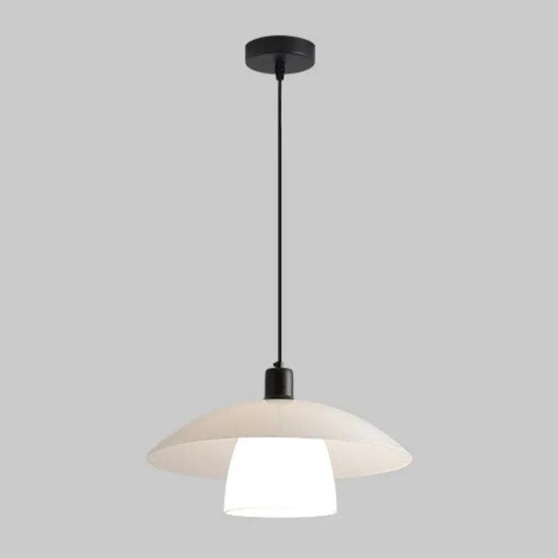 Candeeiro suspenso LED de vidro opalino para sala de jantar | boxzora