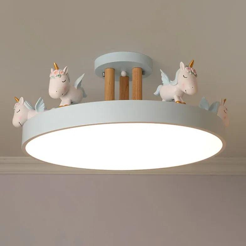 Lampa sufitowa LED w kształcie jednorożca dla dzieci | boxzora