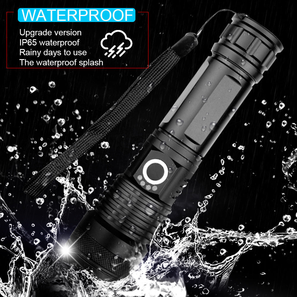 High-Performance Waterproof LED Flashlight — 30000-5000 Lumens