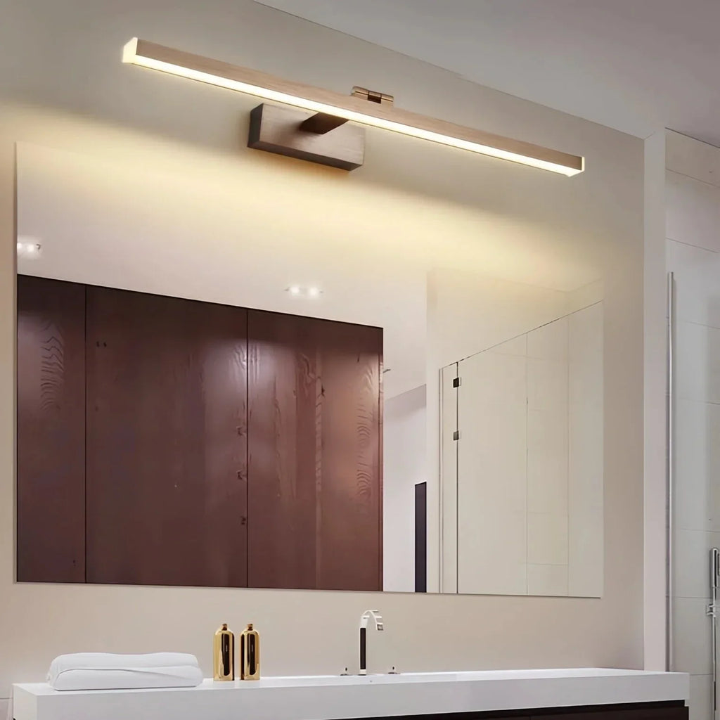 Candeeiro de parede moderno linear para casa de banho, de metal impermeável | boxzora