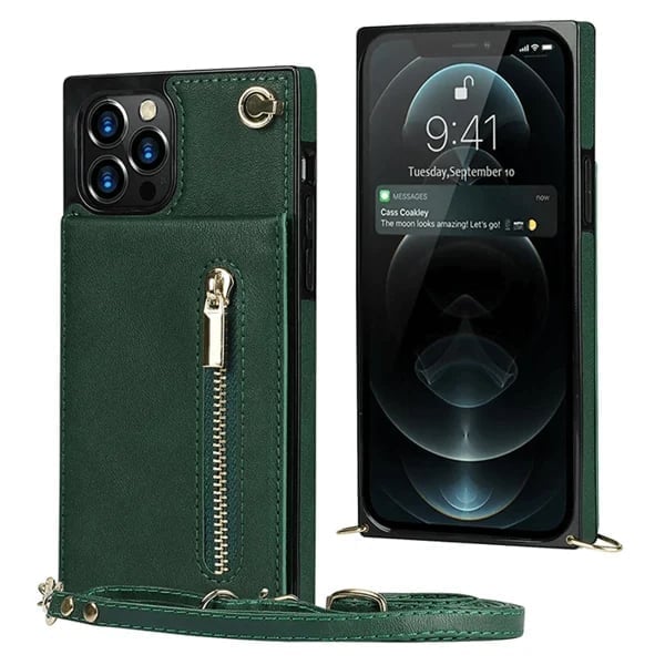 Casetic  iPhone Wallet Case — 11-Card Capacity, Zippered Pocket & Cash Slot