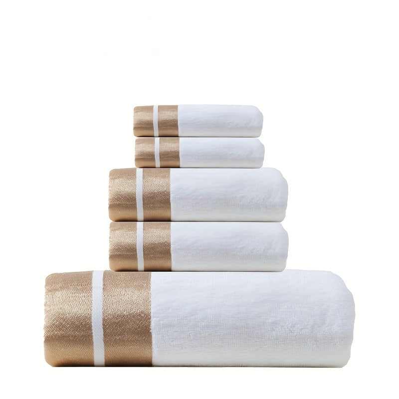 Set di asciugamani da bagno in morbido tessuto felpato — Collezione lussuosa ispirata agli hotel