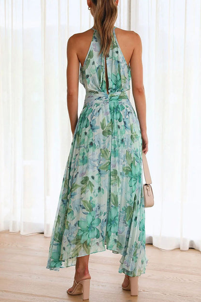 Robe Swing Imprimée – Col en V & Coupe Fluide