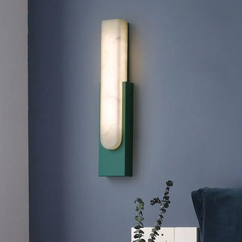 Moderne rektangulær svart vegglampe for stuen | boxzora