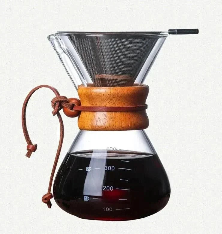 Sæt med Chemex-kaffekande og Hario V60-dripper – præcisionssæt til pour-over-kaffe