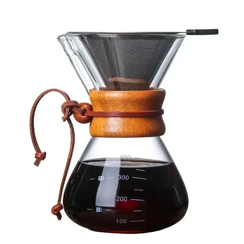 Sæt med Chemex-kaffekande og Hario V60-dripper – præcisionssæt til pour-over-kaffe