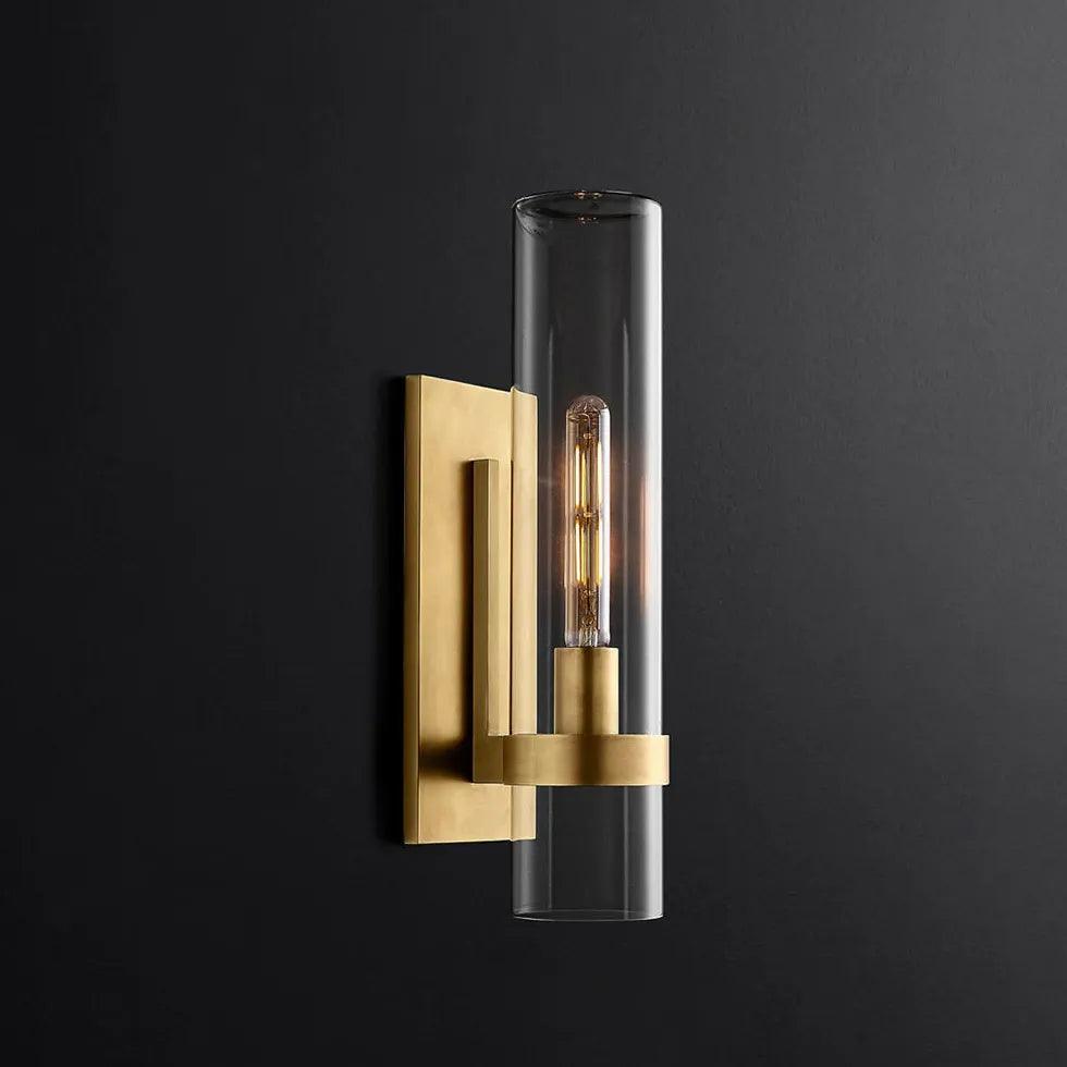 Applique murale de luxe en verre au-dessus du miroir de salle de bains | boxzora
