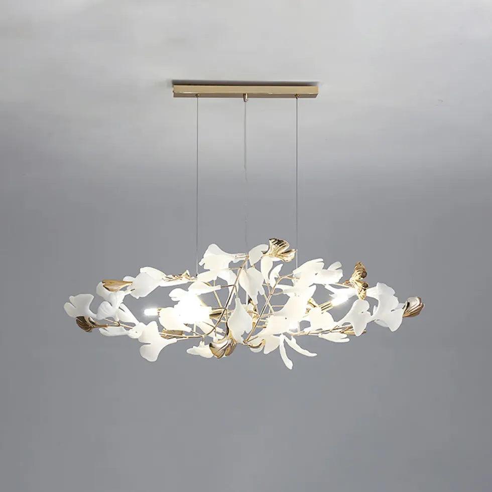 Suspension de luxe en forme de feuille de ginkgo pour salon | boxzora