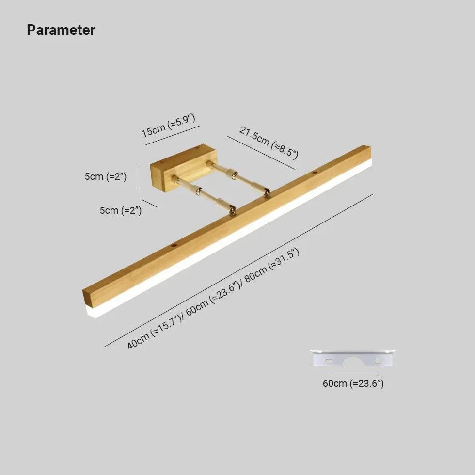 Minimalistische houten LED-schilderijverlichting voor de badkamer | boxzora