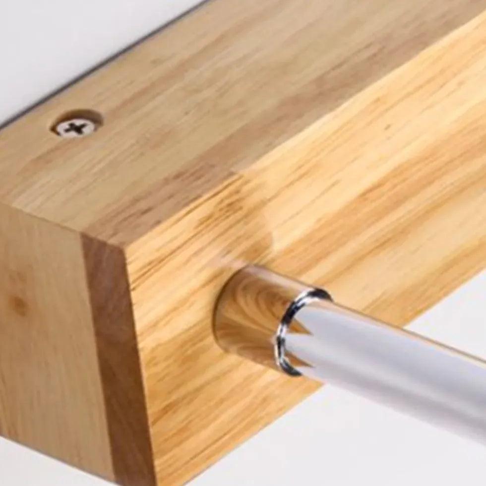 Minimalistische houten LED-schilderijverlichting voor de badkamer | boxzora
