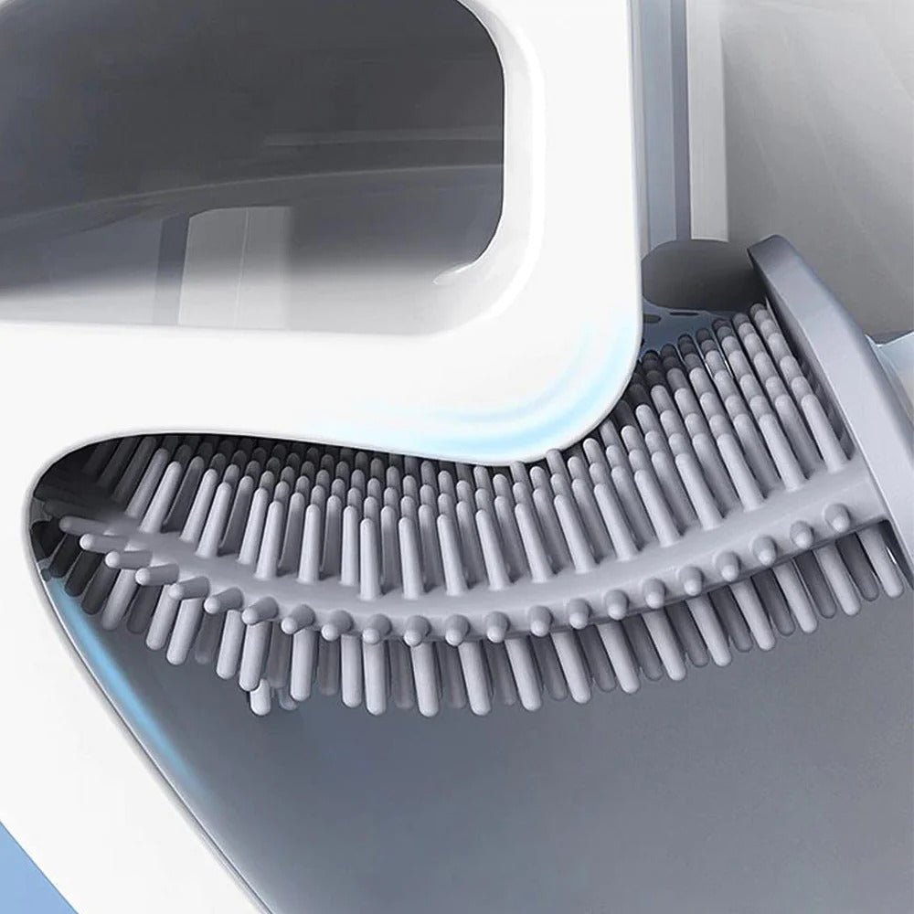 CleanBrush vægmonteret toiletbørste i silikone — hygiejnisk og fleksibelt design