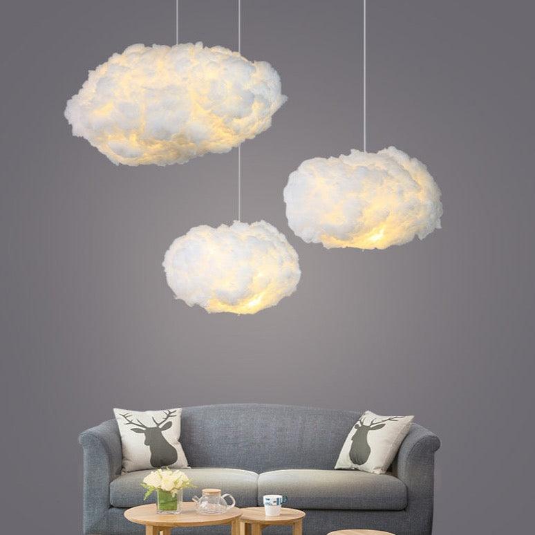 Lámpara colgante moderna estilo nube regulable para la sala de estar | boxzora