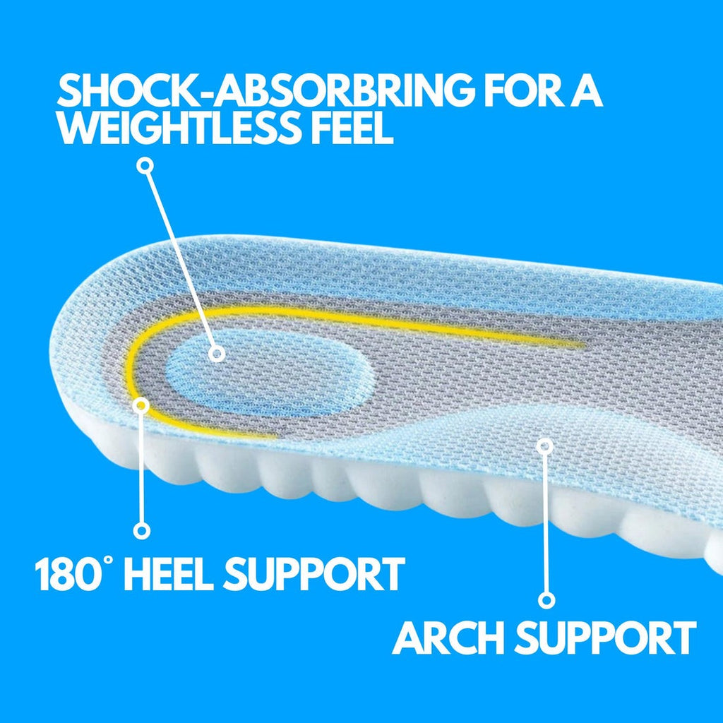 Solette in memory foam CloudSole — Supporto dell'arco plantare CloudBounce 4D, comfort ortopedico, sollievo dal dolore