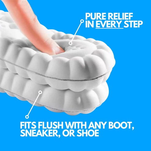 Solette in memory foam CloudSole — Supporto dell'arco plantare CloudBounce 4D, comfort ortopedico, sollievo dal dolore