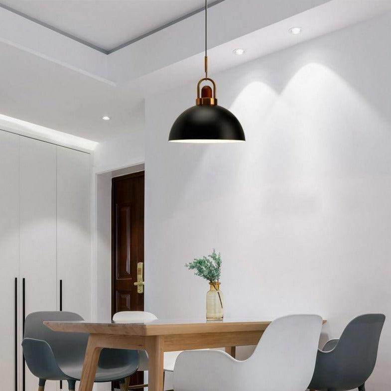 Lámpara LED de techo de madera Nordic Single Macaron | boxzora