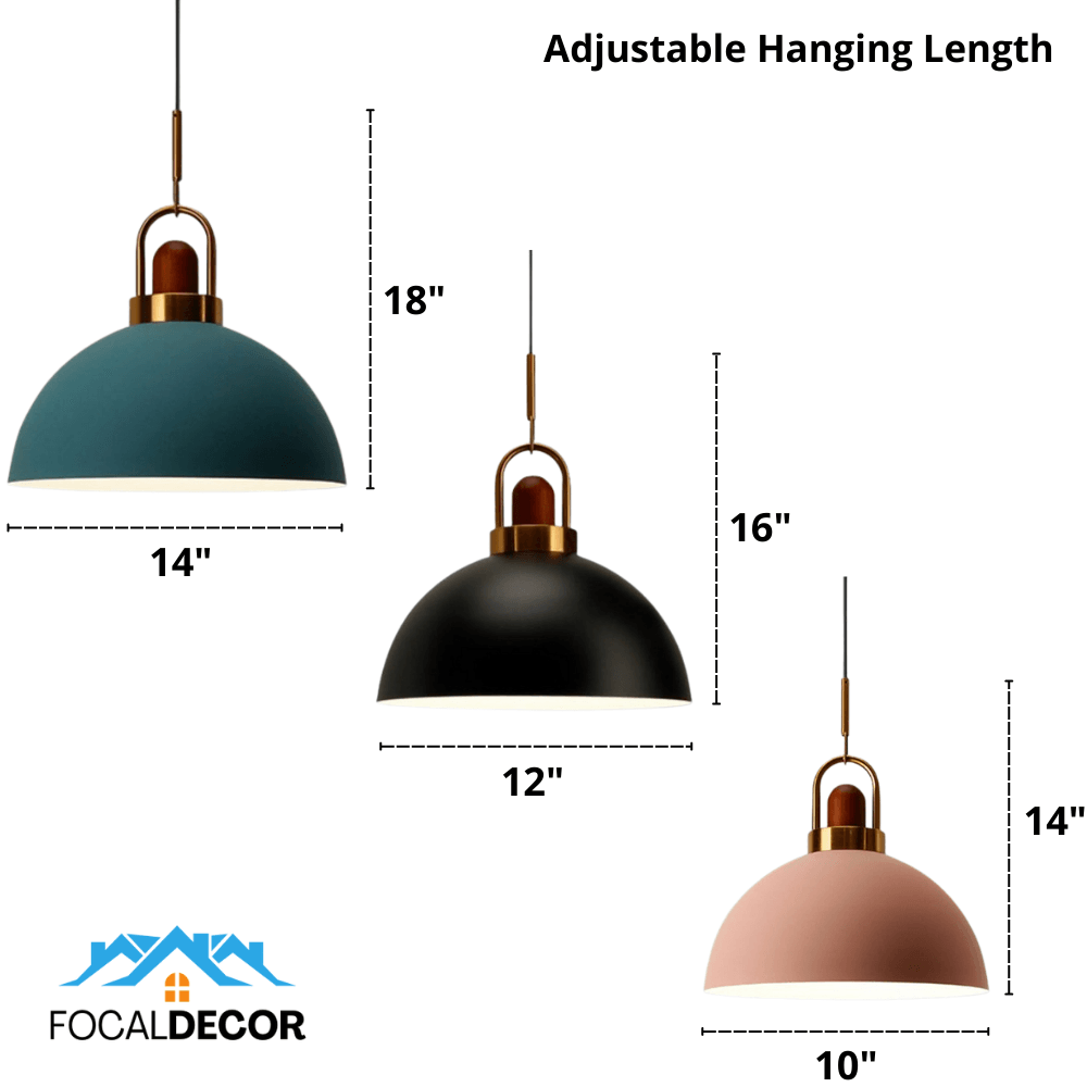 Lámpara LED de techo de madera Nordic Single Macaron | boxzora