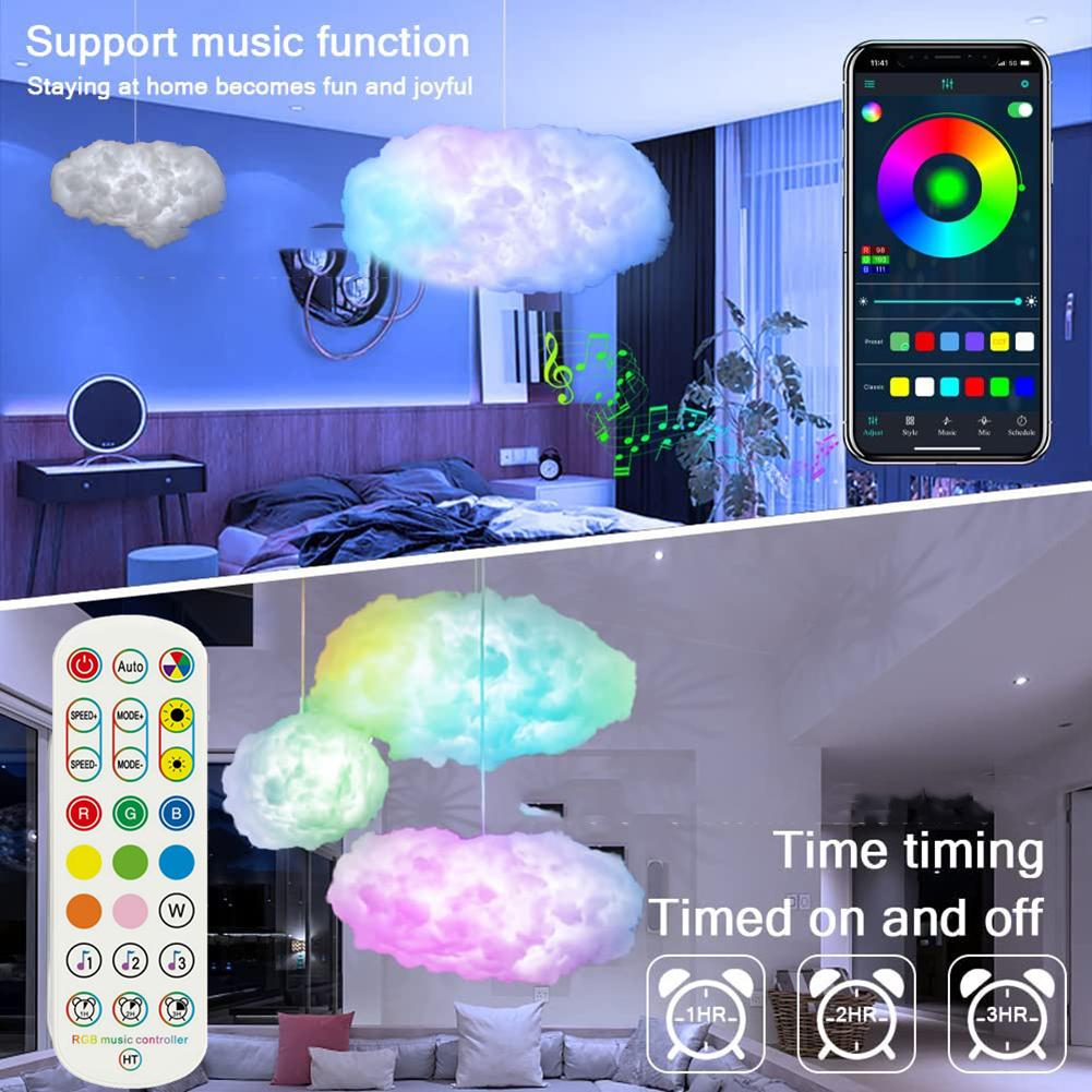 Bunte LED-Wolken-Nachtleuchte — Astronauten-Design