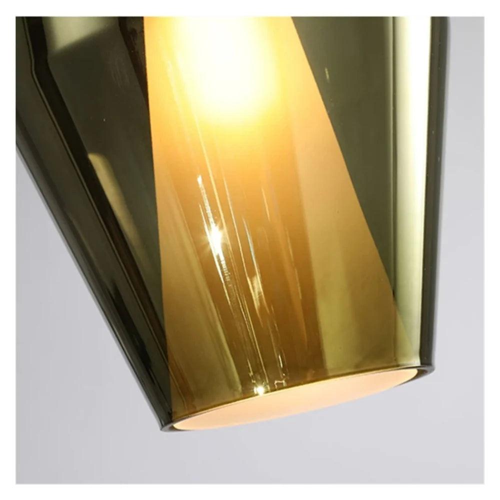 Lámpara colgante nórdica creativa de cristal de colores para el comedor | boxzora