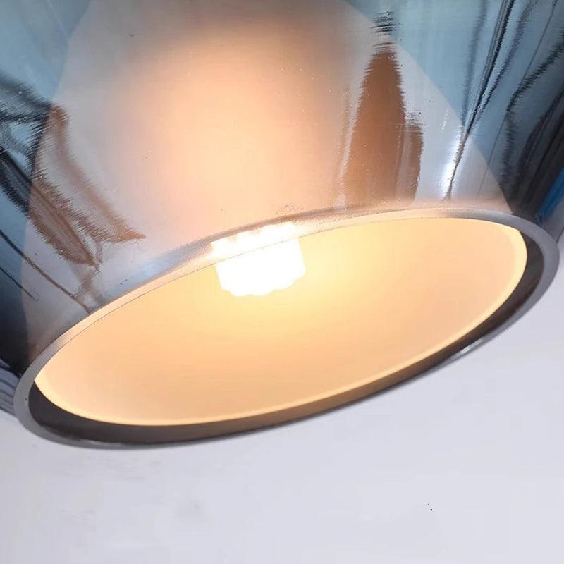Lámpara colgante nórdica creativa de cristal de colores para el comedor | boxzora