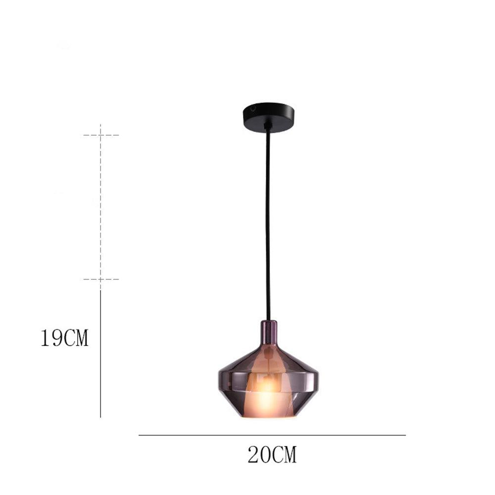 Lámpara colgante nórdica creativa de cristal de colores para el comedor | boxzora