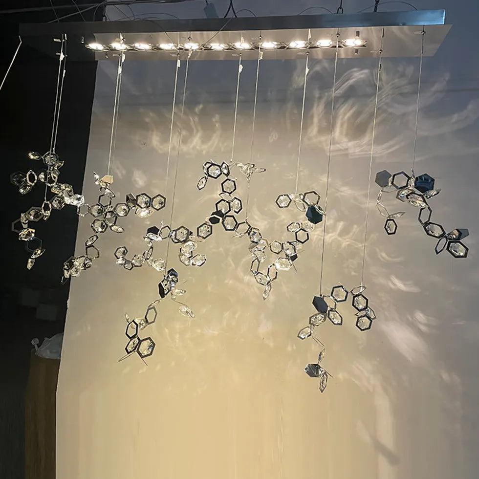Suspension de plafond en cristal, décoration artistique luxueuse | boxzora