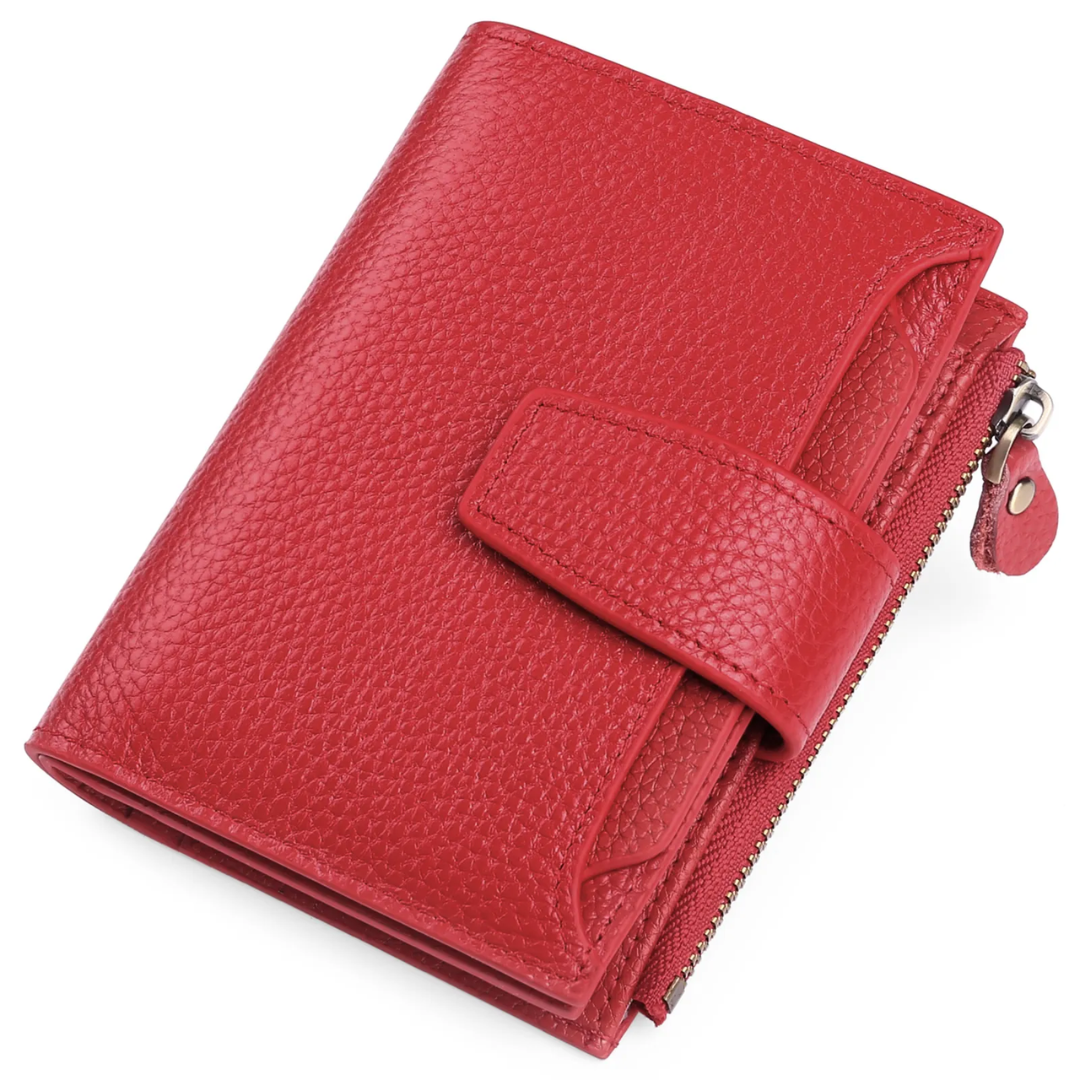 Portofel din piele naturală cu protecție RFID — design compact și multifuncțional