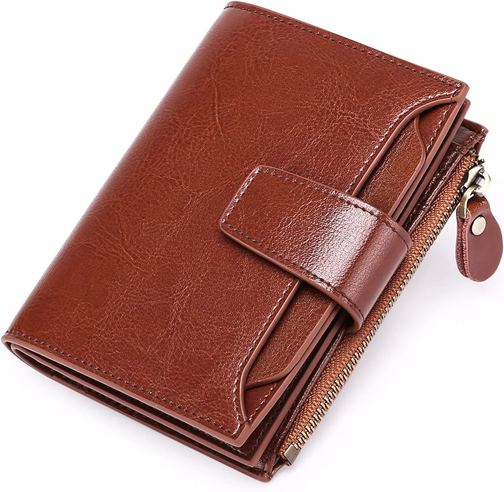 Portofel din piele naturală cu protecție RFID — design compact și multifuncțional
