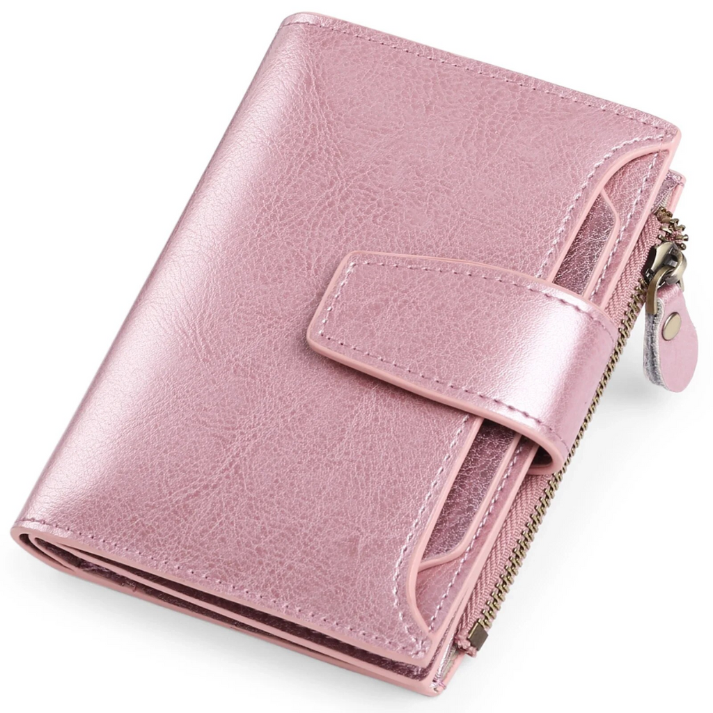 Portofel din piele naturală cu protecție RFID — design compact și multifuncțional