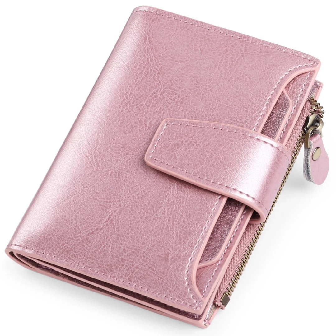 Portofel din piele naturală cu protecție RFID — design compact și multifuncțional