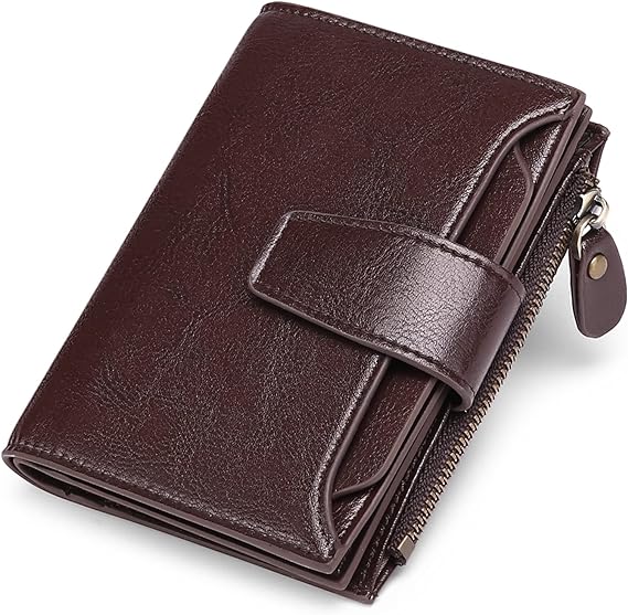 Portofel din piele naturală cu protecție RFID — design compact și multifuncțional