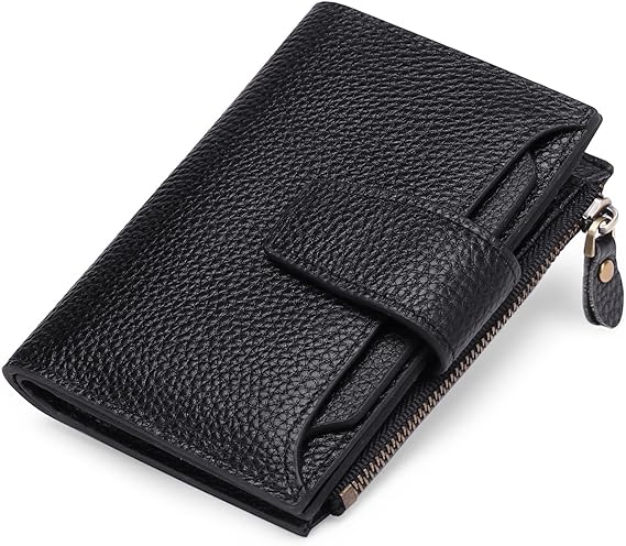 Portofel din piele naturală cu protecție RFID — design compact și multifuncțional