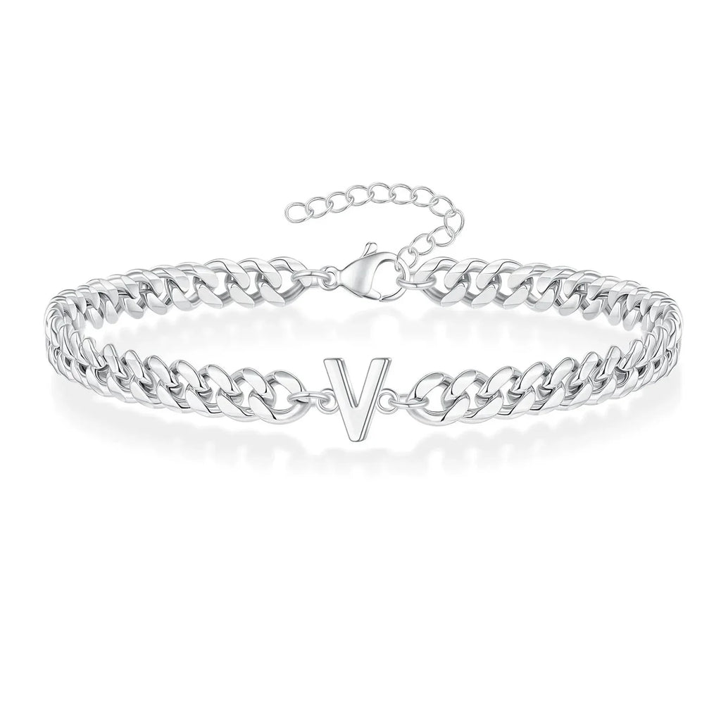 Armband mit den Initialen des Paares im Cuban-Link-Stil
