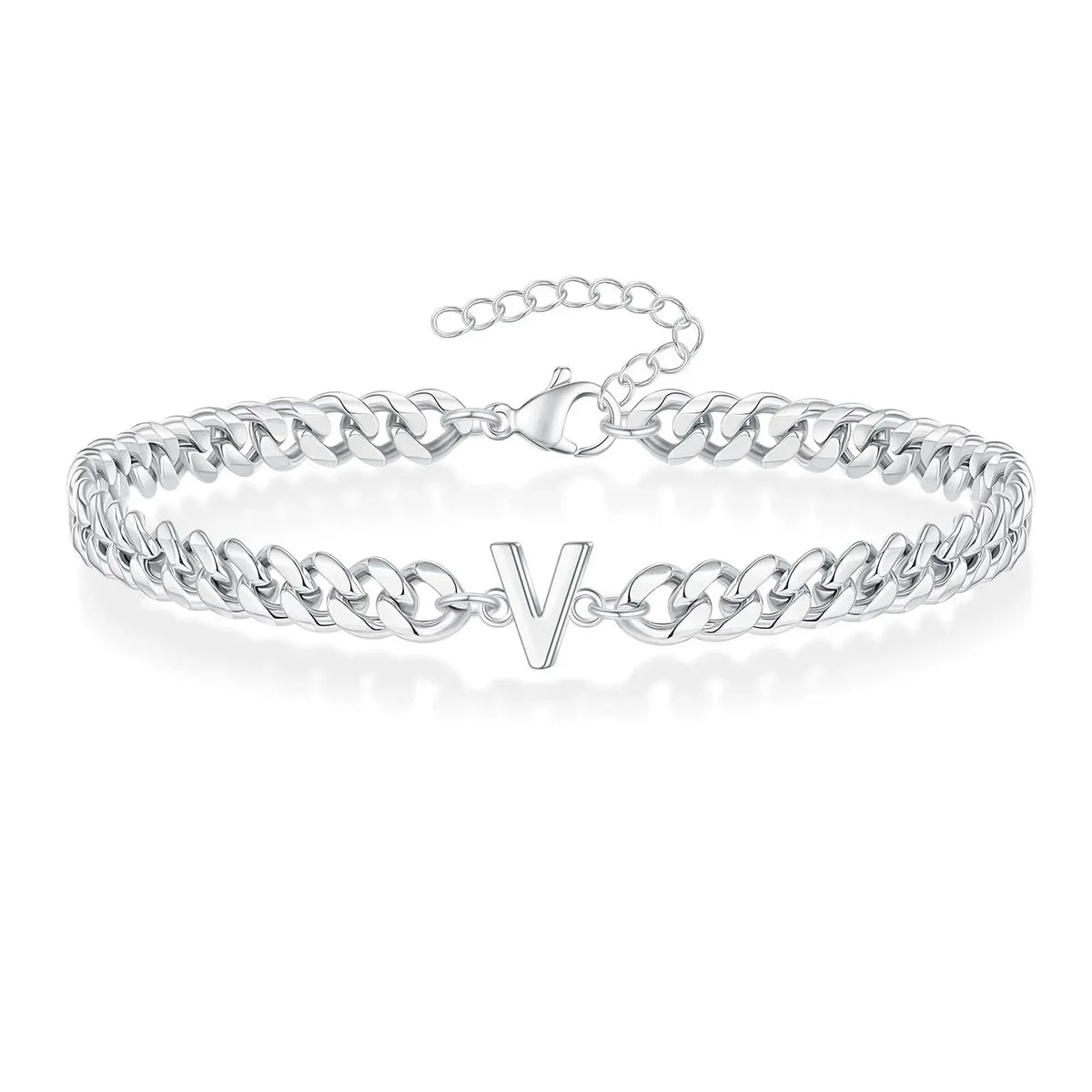 Armband mit den Initialen des Paares im Cuban-Link-Stil