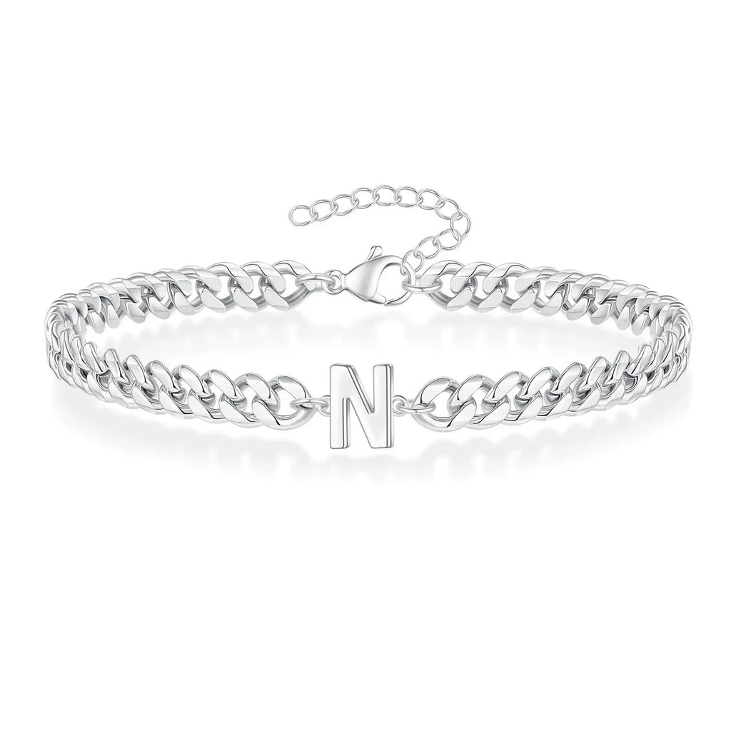 Armband mit den Initialen des Paares im Cuban-Link-Stil
