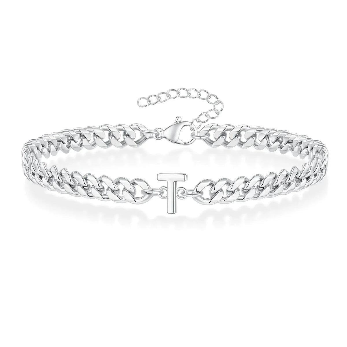 Armband mit den Initialen des Paares im Cuban-Link-Stil