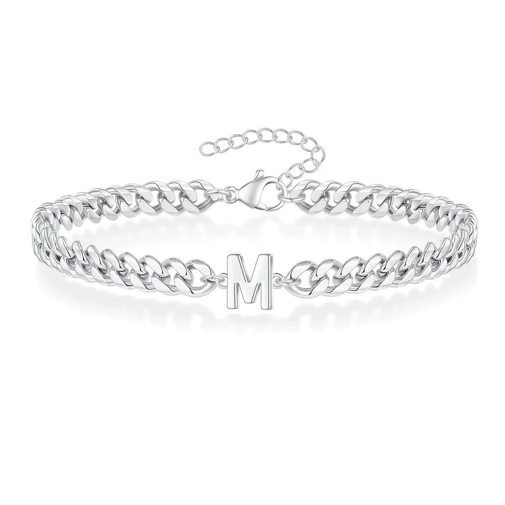 Armband mit den Initialen des Paares im Cuban-Link-Stil