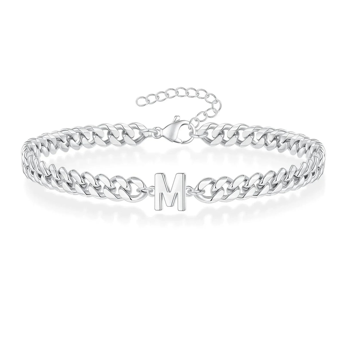 Armband mit den Initialen des Paares im Cuban-Link-Stil