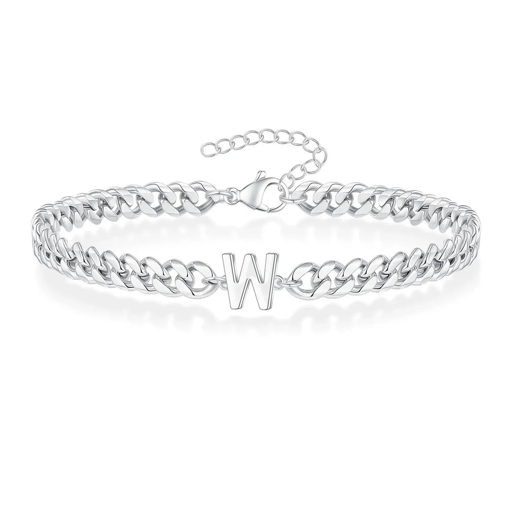 Armband mit den Initialen des Paares im Cuban-Link-Stil