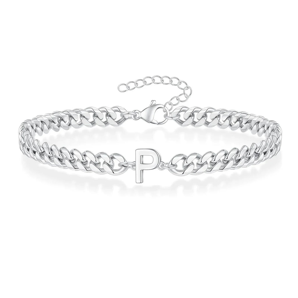 Armband mit den Initialen des Paares im Cuban-Link-Stil