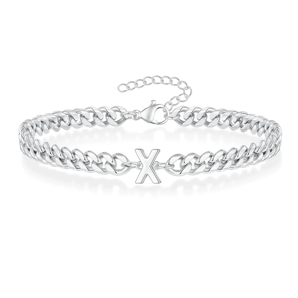Armband mit den Initialen des Paares im Cuban-Link-Stil