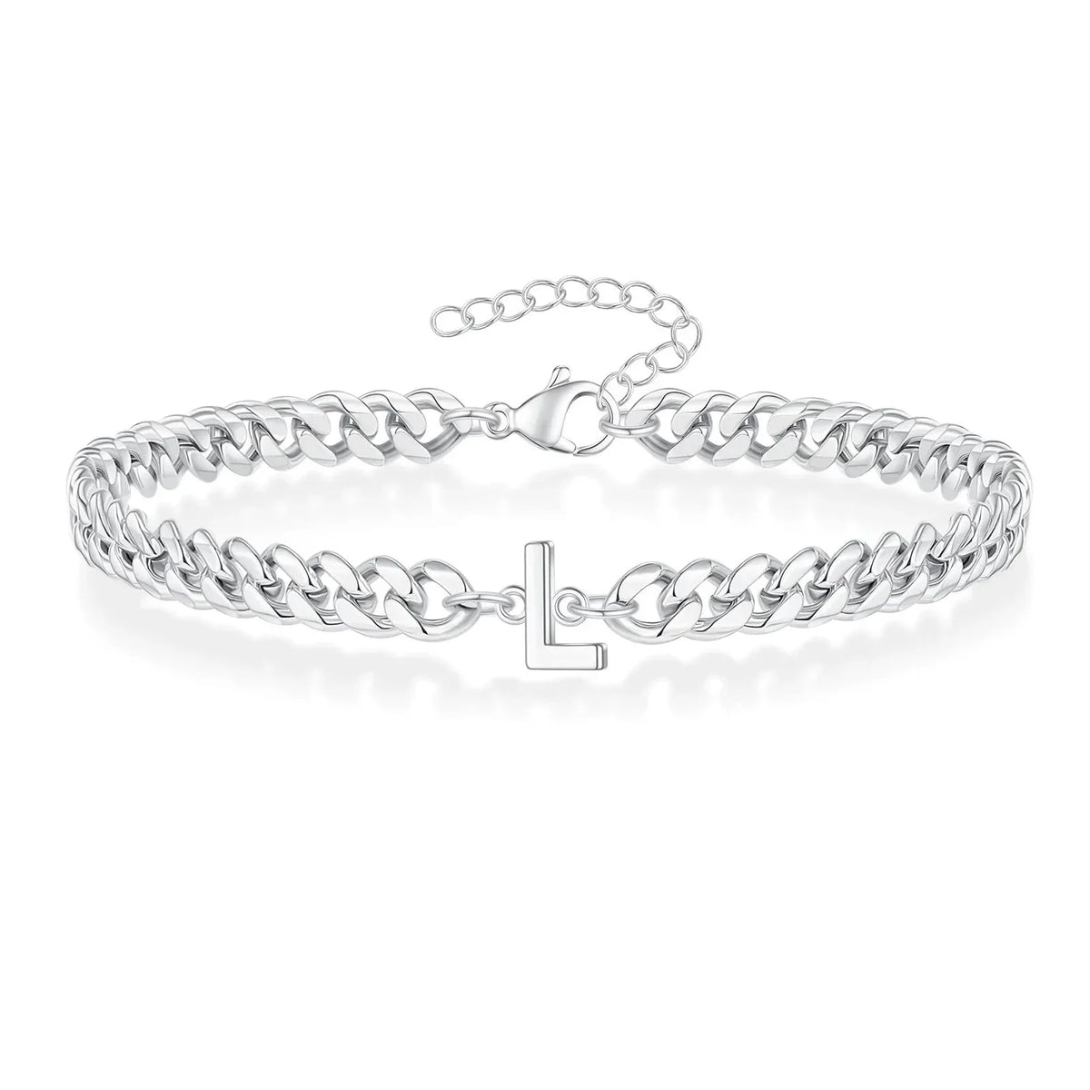 Armband mit den Initialen des Paares im Cuban-Link-Stil